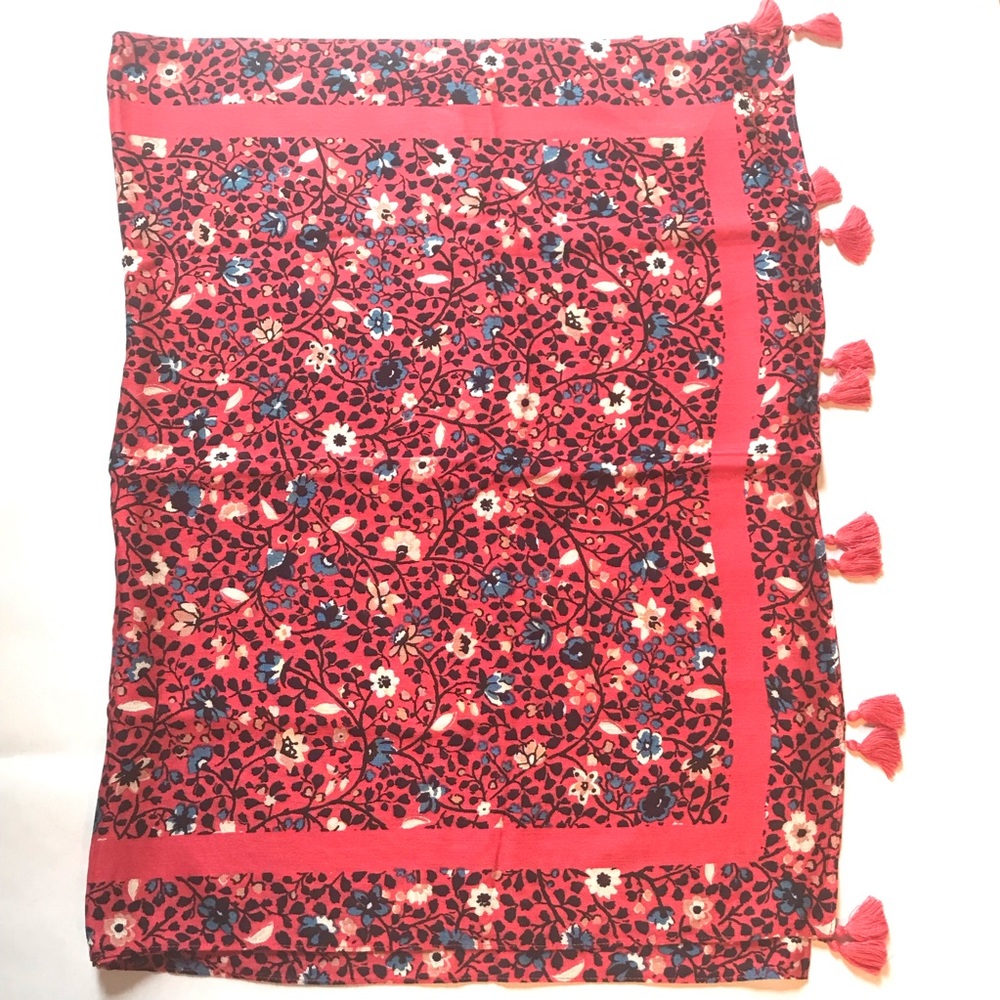 Kate Spade Ditsy Vine Oblong Scarf Azalea Pink - Picture 5 of 12